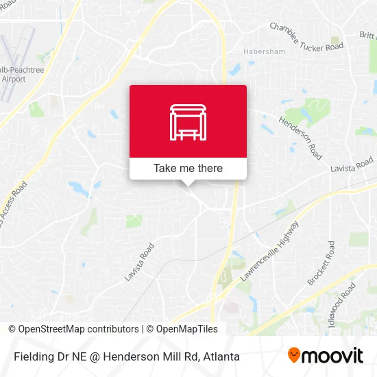 Mapa de Fielding Dr NE @ Henderson Mill Rd