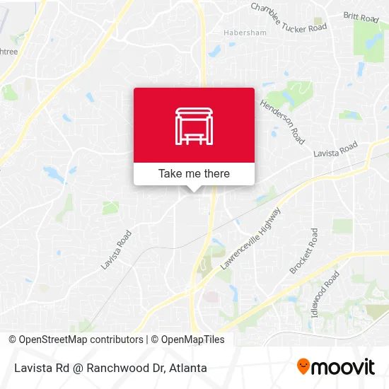 Lavista Rd @ Ranchwood Dr map