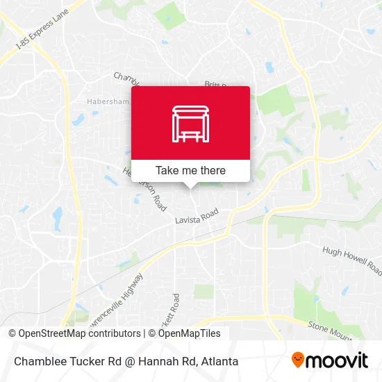 Chamblee Tucker Rd @ Hannah Rd map
