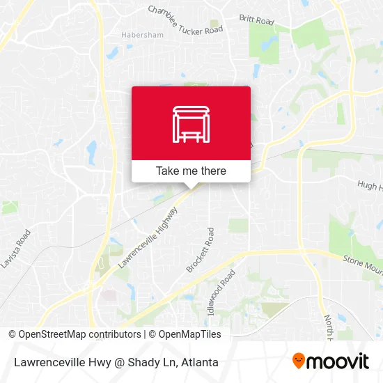Lawrenceville Hwy @ Shady Ln map