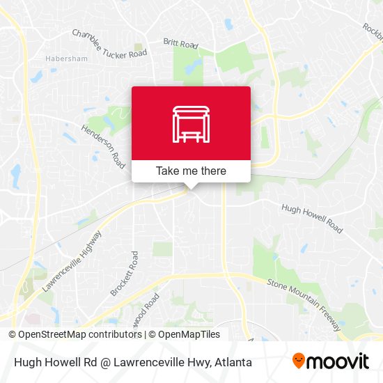 Hugh Howell Rd @ Lawrenceville Hwy map