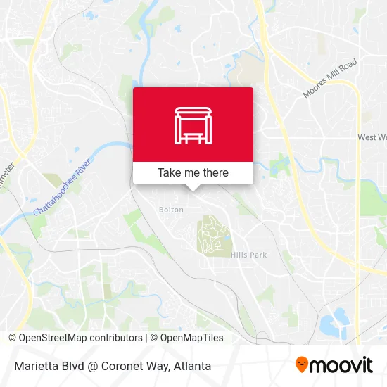 Marietta Blvd @ Coronet Way map
