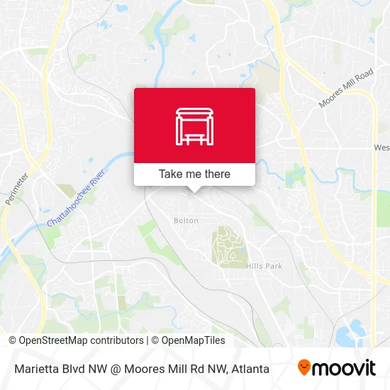 Marietta Blvd NW @ Moores Mill Rd NW map
