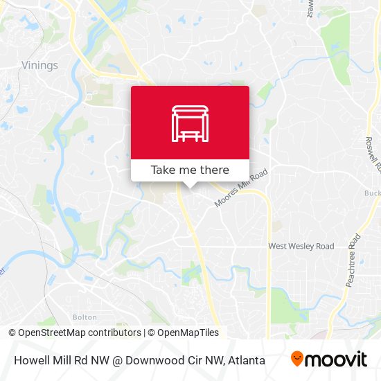 Howell Mill Rd NW @ Downwood Cir NW map