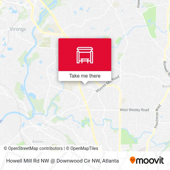 Howell Mill Rd NW @ Downwood Cir NW map