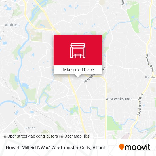 Howell Mill Rd NW @ Westminster Cir N map