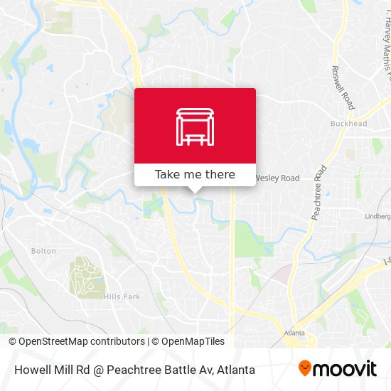 Mapa de Howell Mill Rd @ Peachtree Battle Av