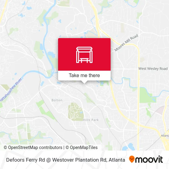 Defoors Ferry Rd @ Westover Plantation Rd map