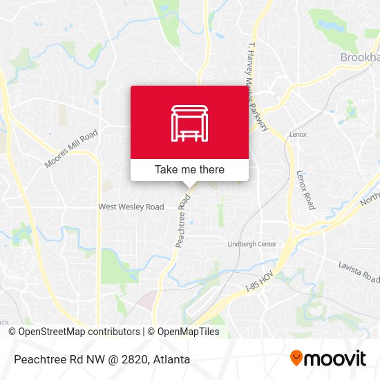 Mapa de Peachtree Rd NW @ 2820
