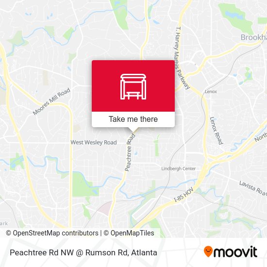 Peachtree Rd NW @ Rumson Rd map