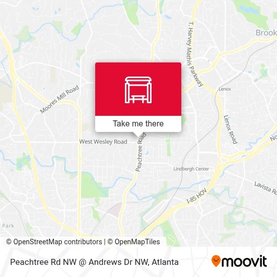 Peachtree Rd NW @ Andrews Dr NW map