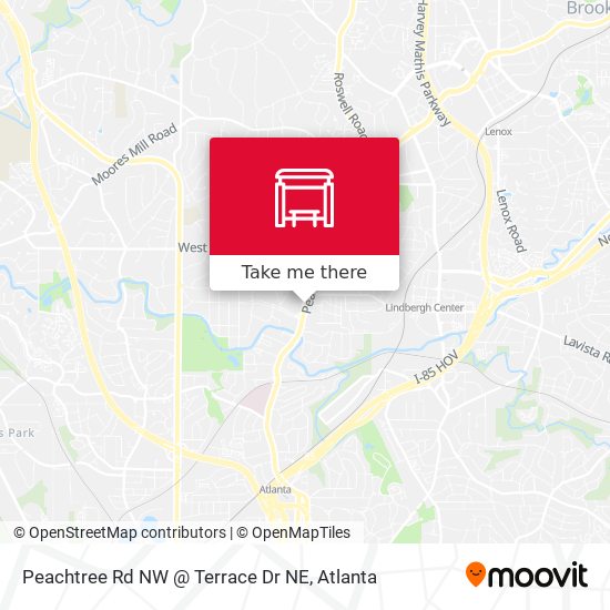 Peachtree Rd NW @ Terrace Dr NE map