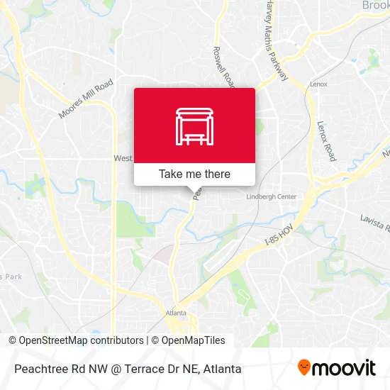 Peachtree Rd NW @ Terrace Dr NE map