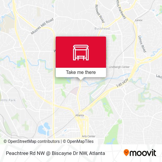 Peachtree Rd NW @ Biscayne Dr NW map