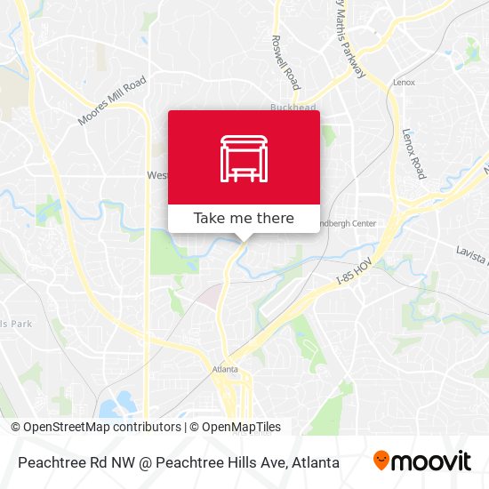 Peachtree Rd NW @ Peachtree Hills Ave map