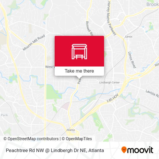 Peachtree Rd NW @ Lindbergh Dr NE map