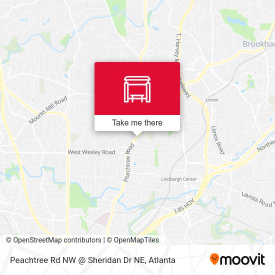 Peachtree Rd NW @ Sheridan Dr NE map