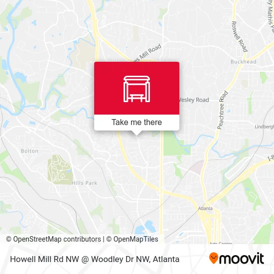 Howell Mill Rd NW @ Woodley Dr NW map