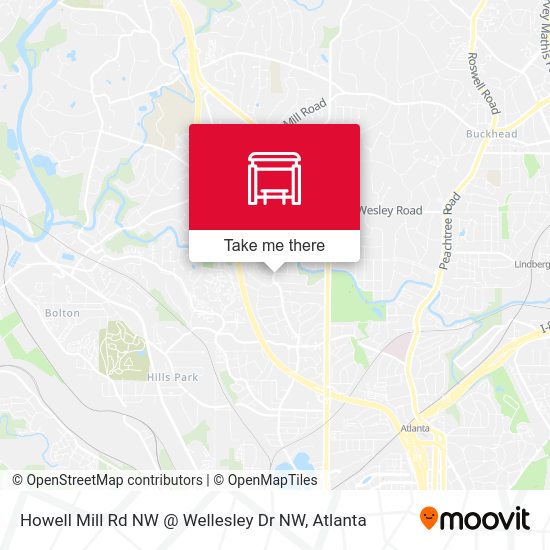 Mapa de Howell Mill Rd NW @ Wellesley Dr NW