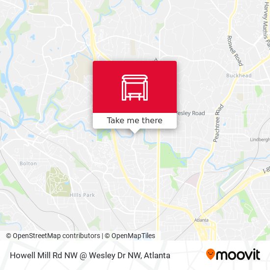 Mapa de Howell Mill Rd NW @ Wesley Dr NW