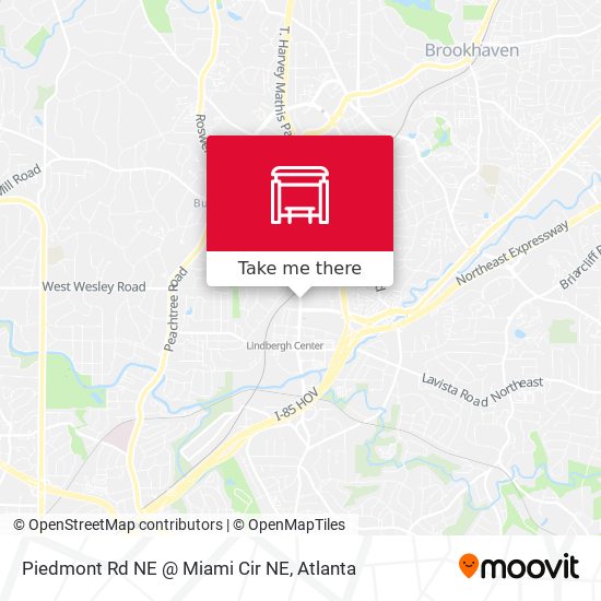 Piedmont Rd NE @ Miami Cir NE map