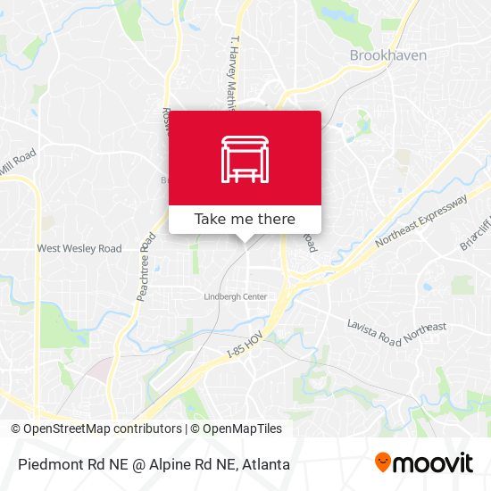 Piedmont Rd NE @ Alpine Rd NE map
