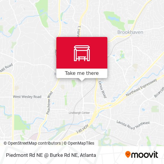 Piedmont Rd NE @ Burke Rd NE map