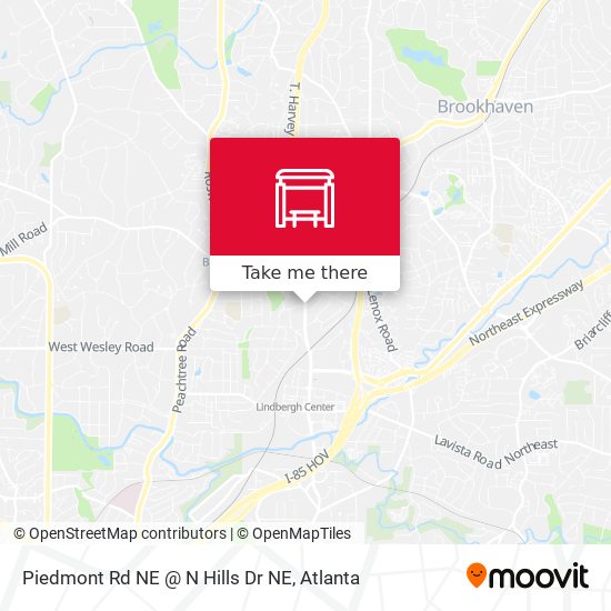 Piedmont Rd NE @ N Hills Dr NE map