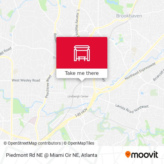 Mapa de Piedmont Rd NE @ Miami Cir NE
