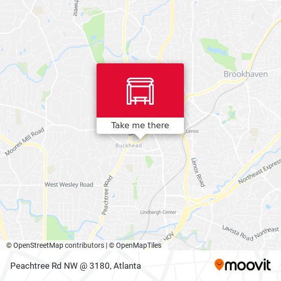 Peachtree Rd NW @ 3180 map