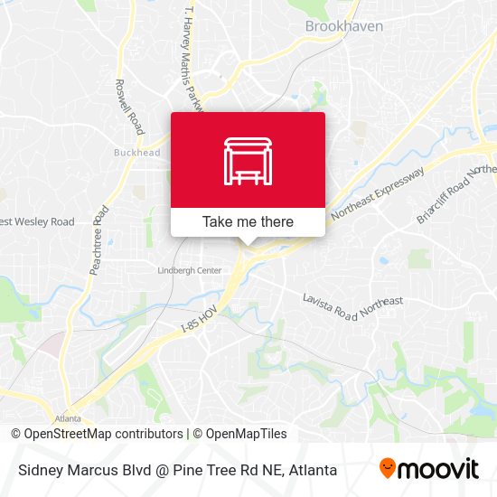 Mapa de Sidney Marcus Blvd @ Pine Tree Rd NE