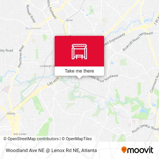 Woodland Ave NE @ Lenox Rd NE map