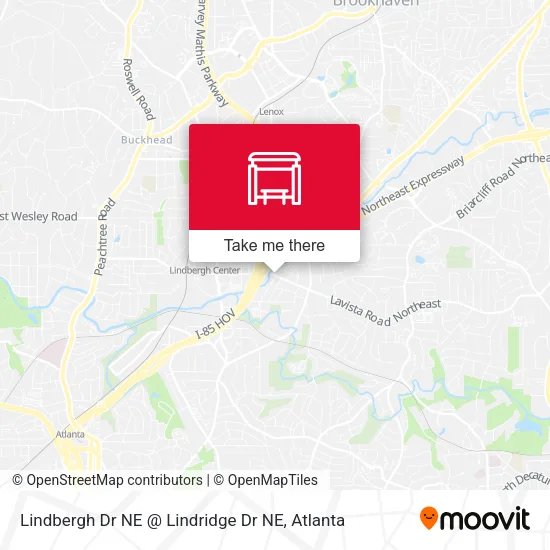 Lindbergh Dr NE @ Lindridge Dr NE map