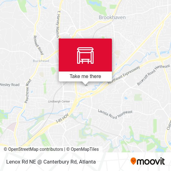 Lenox Rd NE @ Canterbury Rd map