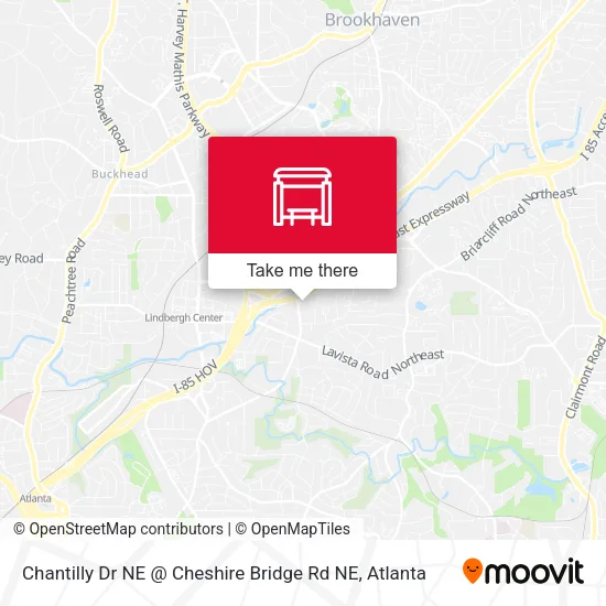 Chantilly Dr NE @ Cheshire Bridge Rd NE map