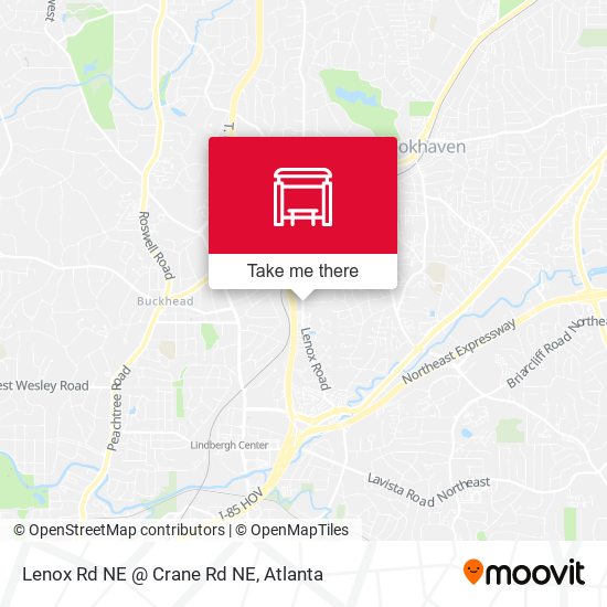 Mapa de Lenox Rd NE @ Crane Rd NE