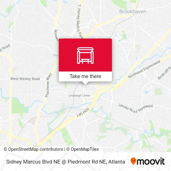 Sidney Marcus Blvd NE @ Piedmont Rd NE map