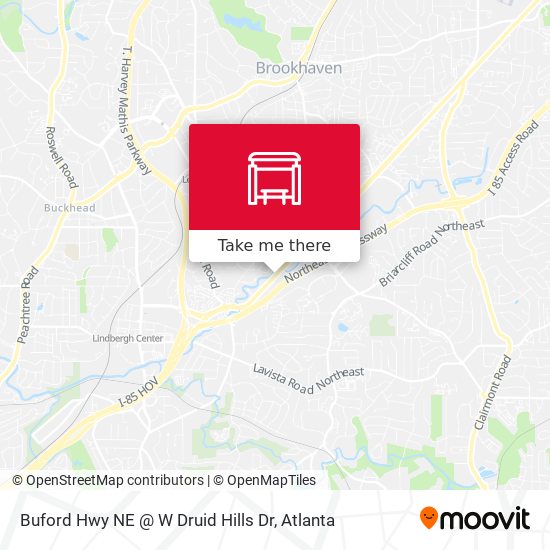 Buford Hwy NE @ W Druid Hills Dr map