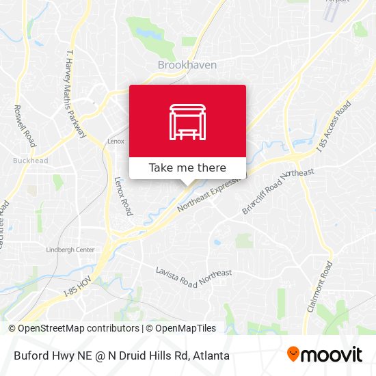 Buford Hwy NE @ N Druid Hills Rd map