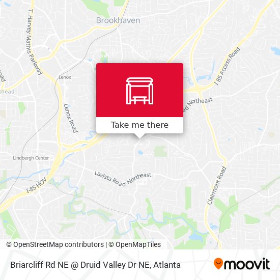 Mapa de Briarcliff Rd NE @ Druid Valley Dr NE