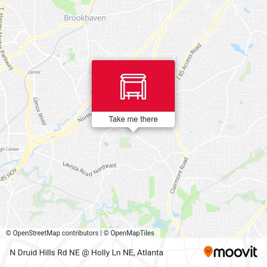 N Druid Hills Rd NE @ Holly Ln NE map