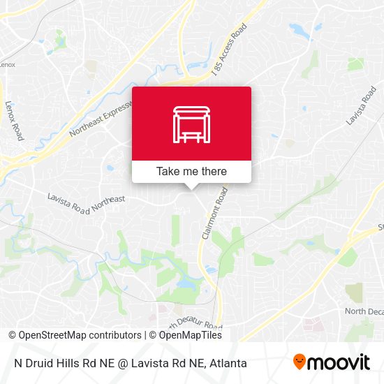 N Druid Hills Rd NE @ Lavista Rd NE map