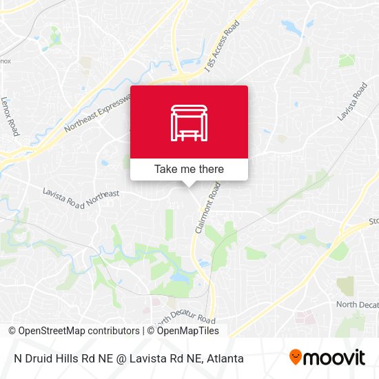 N Druid Hills Rd NE @ Lavista Rd NE map