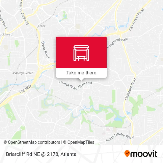 Mapa de Briarcliff Rd NE @ 2178