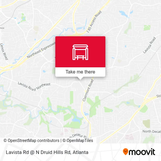Lavista Rd @ N Druid Hills Rd map