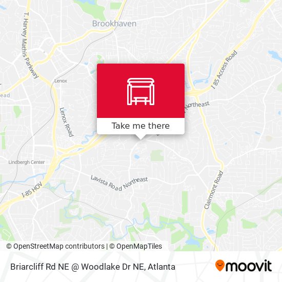 Mapa de Briarcliff Rd NE @ Woodlake Dr NE