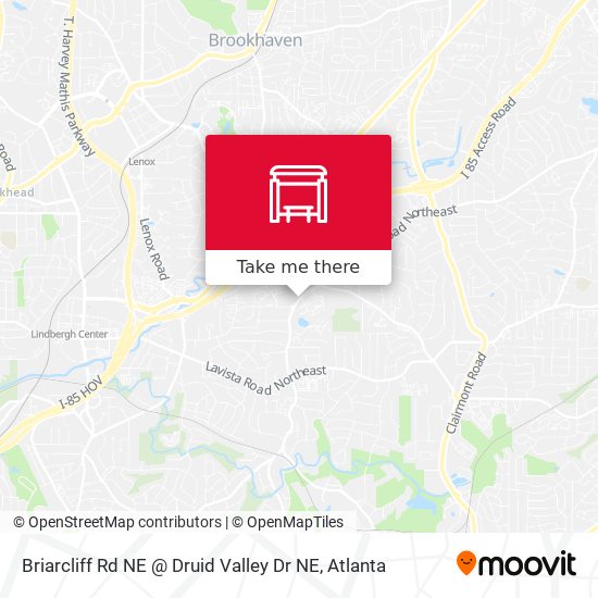 Mapa de Briarcliff Rd NE @ Druid Valley Dr NE