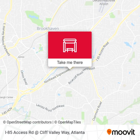 I-85 Access Rd @ Cliff Valley Way map