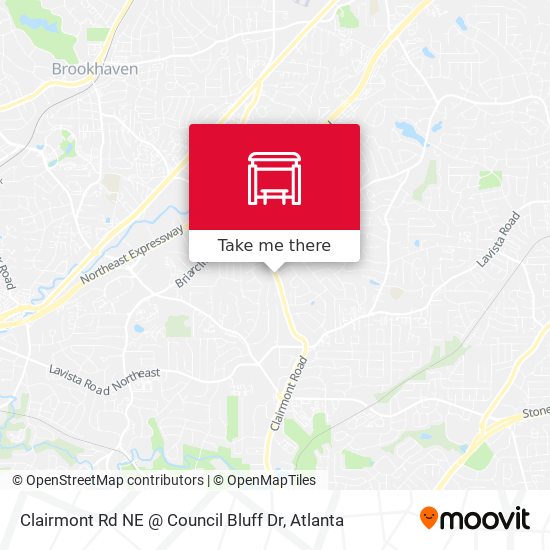 Mapa de Clairmont Rd NE @ Council Bluff Dr