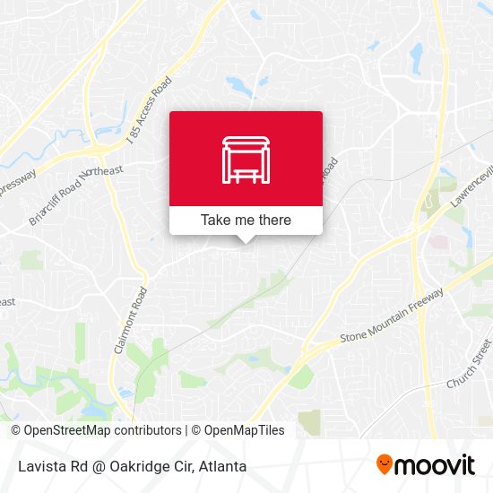 Lavista Rd @ Oakridge Cir map
